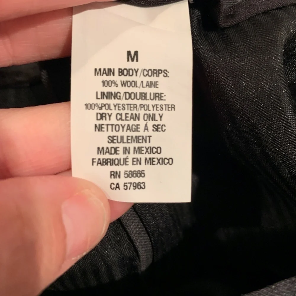 Nordstrom Men's Verona Elastic Waist Wool Trousers Grey Medium NWT